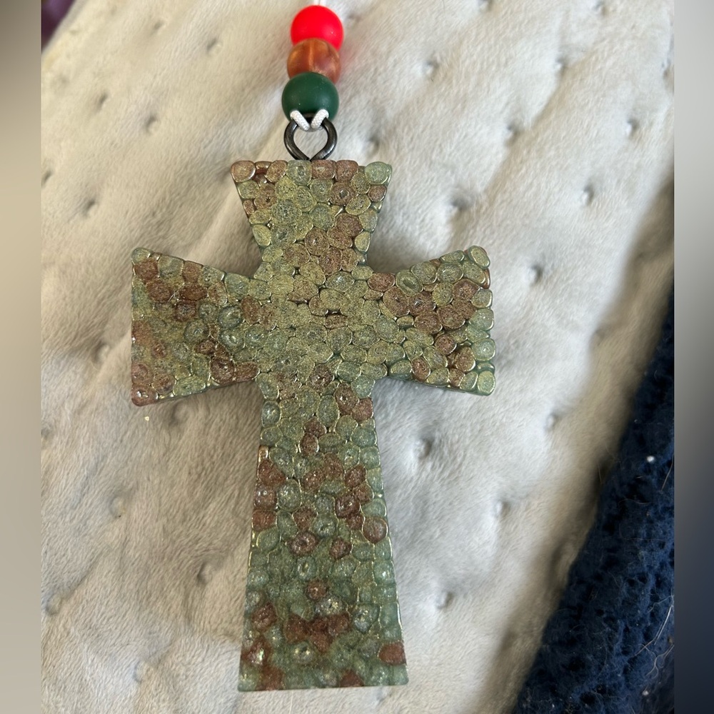 Citrus wreath cross Christmas car freshie!